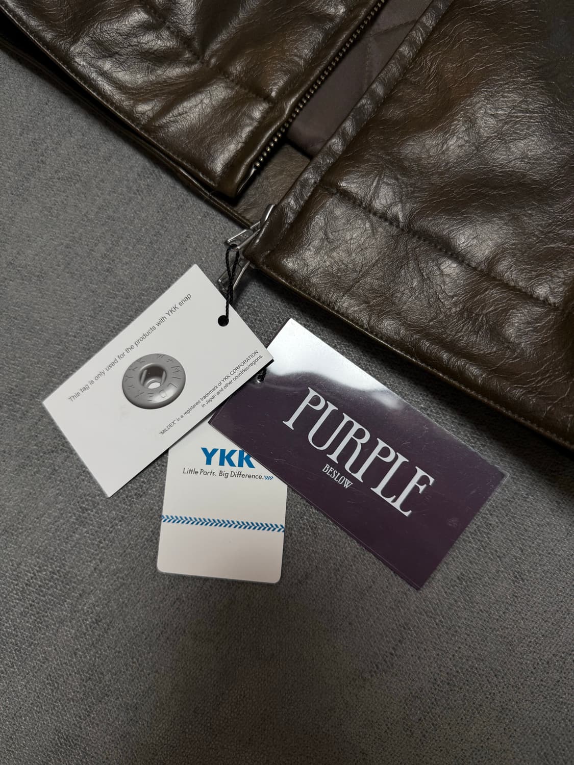 비슬로우 퍼플 레더 자켓 S 상품이미지4