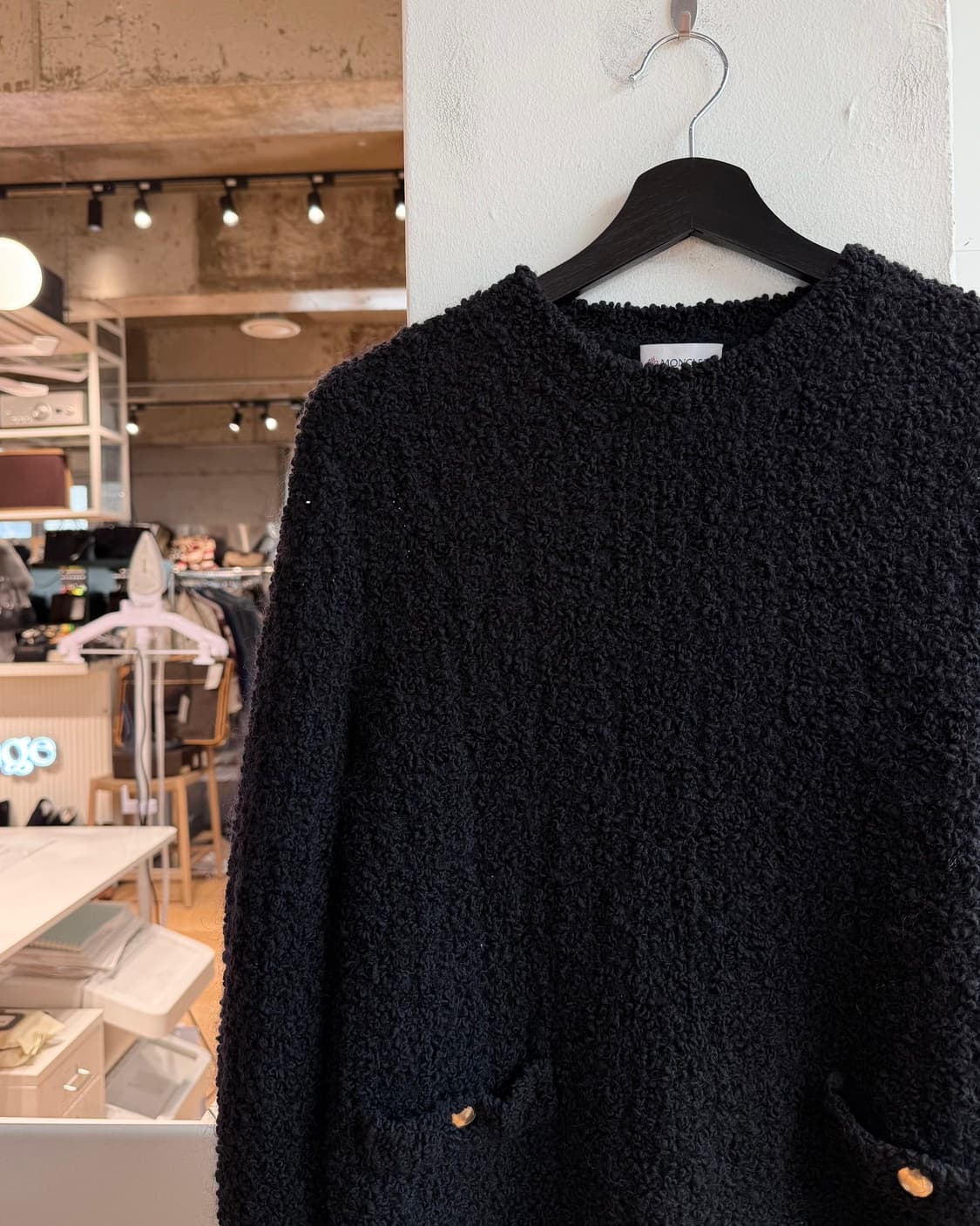 몽클레르 블랙 부클레 엘리건트 니트  상품이미지4