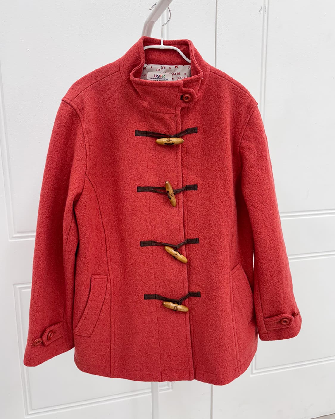 iyo오렌지 토글 하이넥 하프 코트 상품이미지3