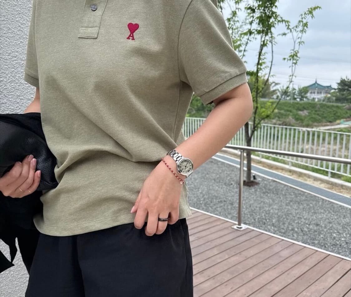 (새상품/정품)아미 pk 반팔 카라티 M 상품이미지3