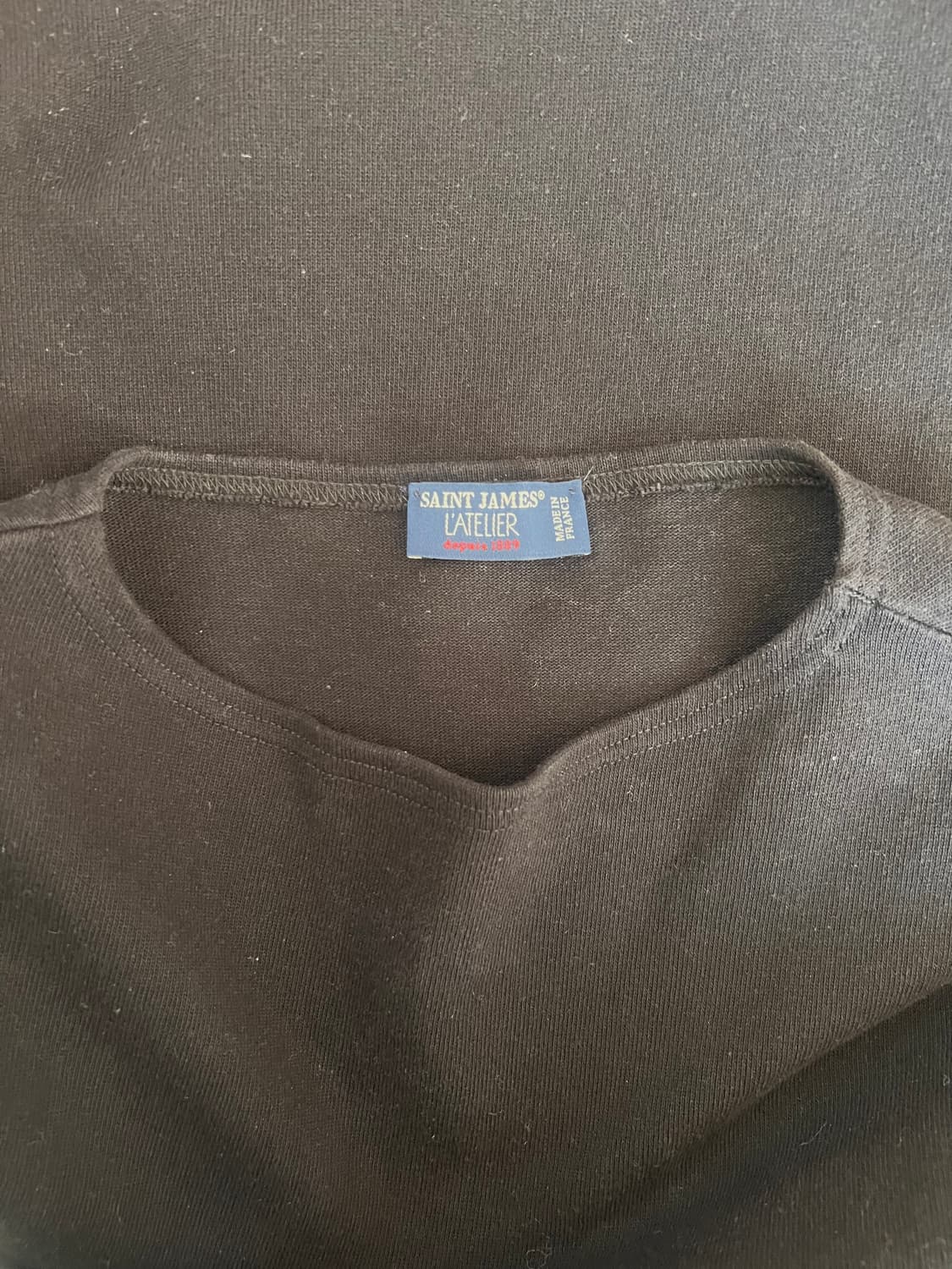 SAINT JAMES 세인트제임스 여성 블랙 보더티셔츠 상품이미지6