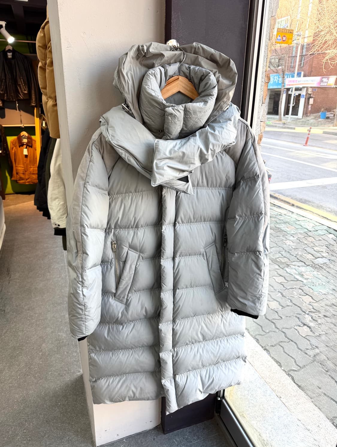 100~105/ 시스템옴므 스웨이드 블렌딩 구스 해비 롱패딩 상품이미지3