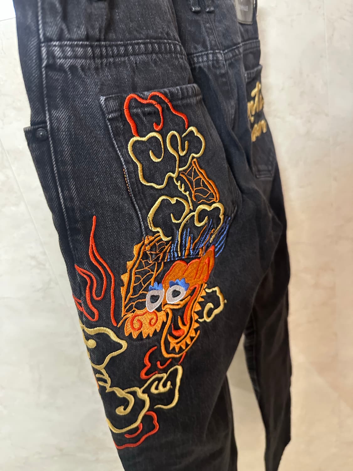 오리엔탈 빈티지 용자수 블랙 진 29-31 상품이미지3