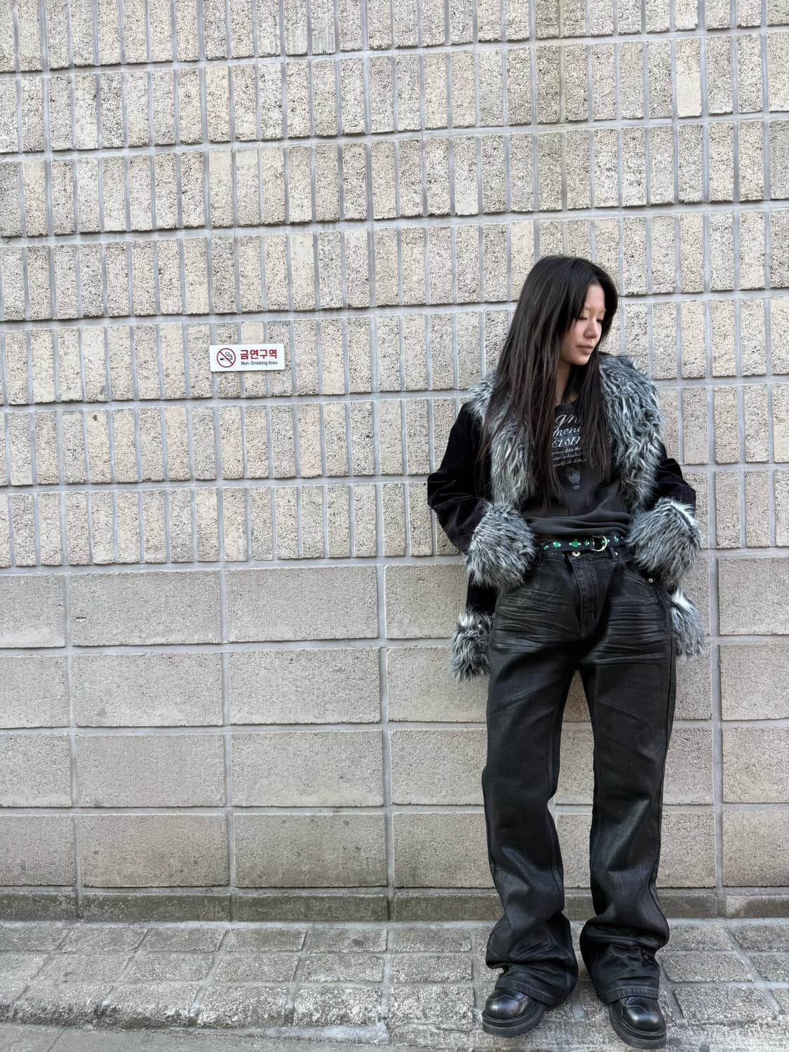 부츠컷 디테일 올 코팅진 상품이미지6