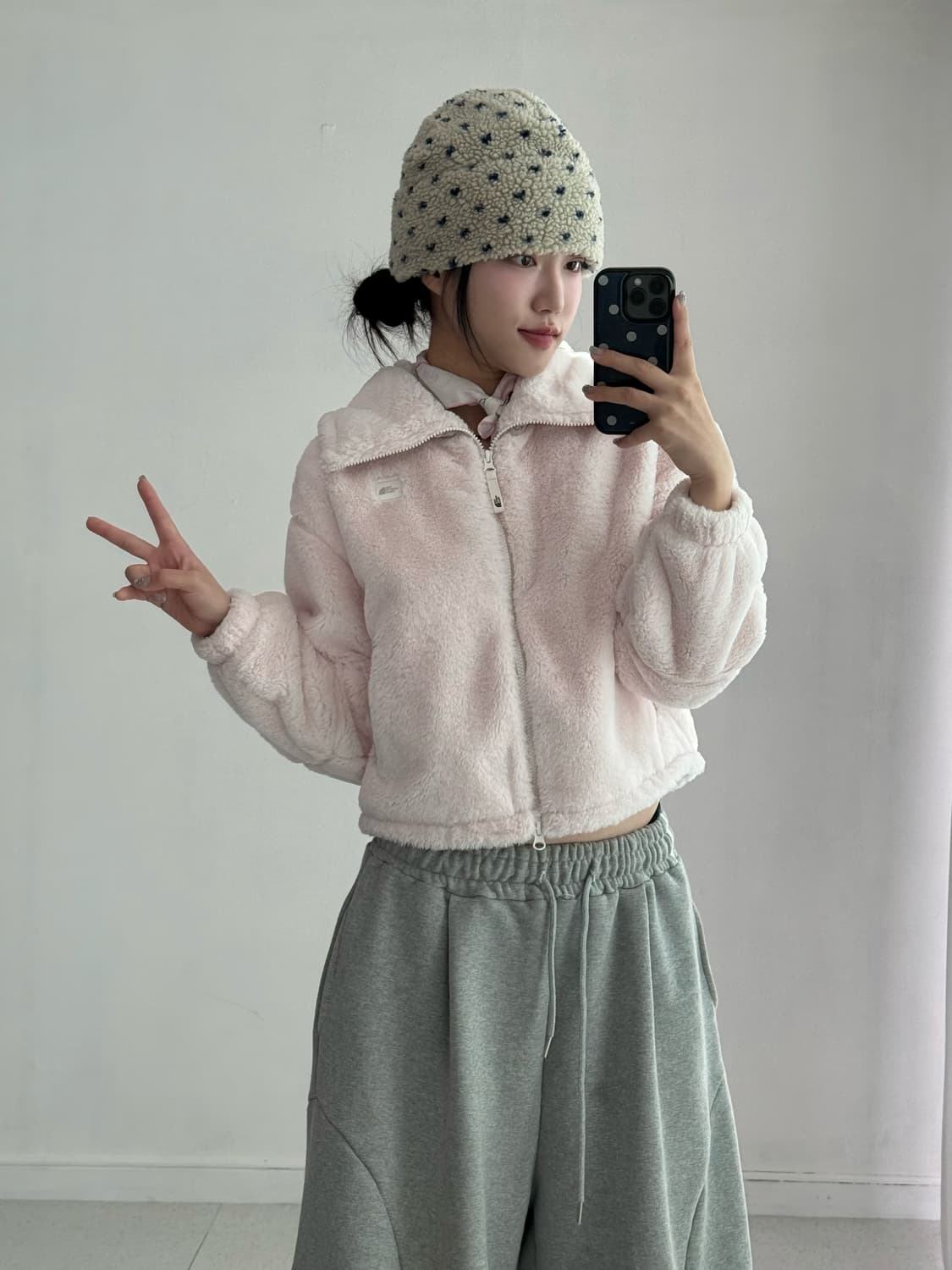 노스페이스 핑크 퍼 자켓 상품이미지2