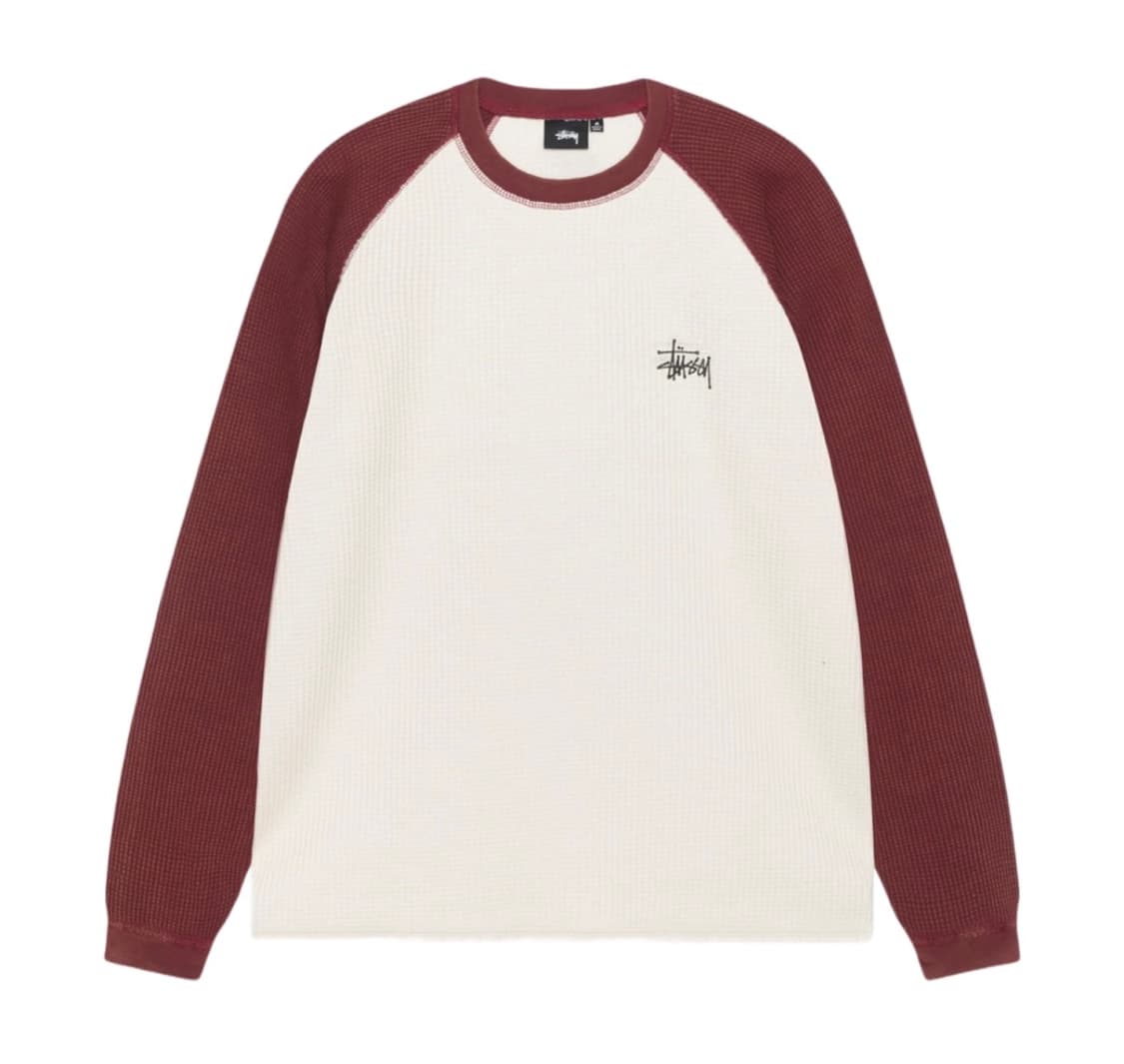 스투시 베이직 스투시 써멀 투톤 롱슬리브 티셔츠 오프 화이트 상품이미지2