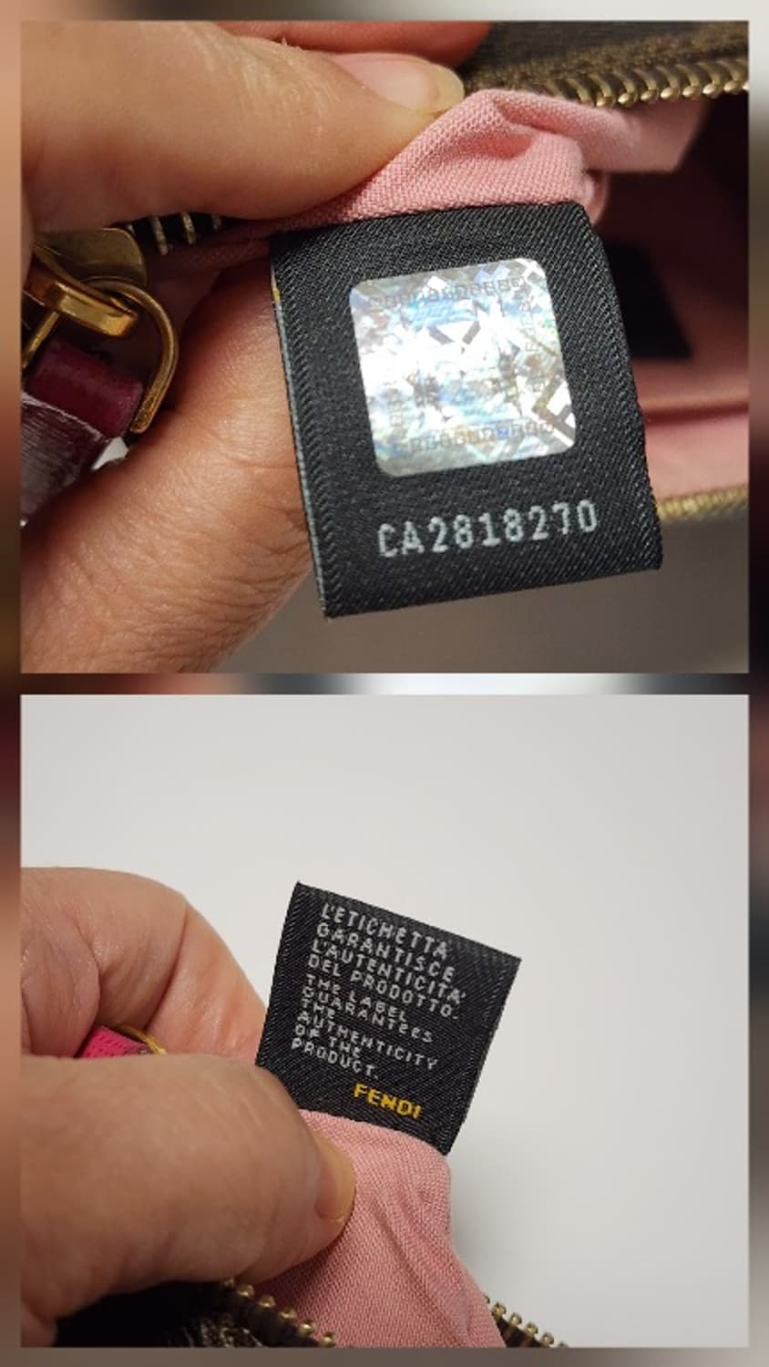 정품 펜디 FF 로고 바게트 미니 숄더백  상품이미지6