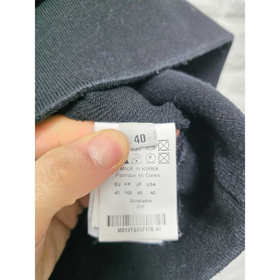 택포) 우영미 블랙 크롭 맨투맨 Free 상품이미지3