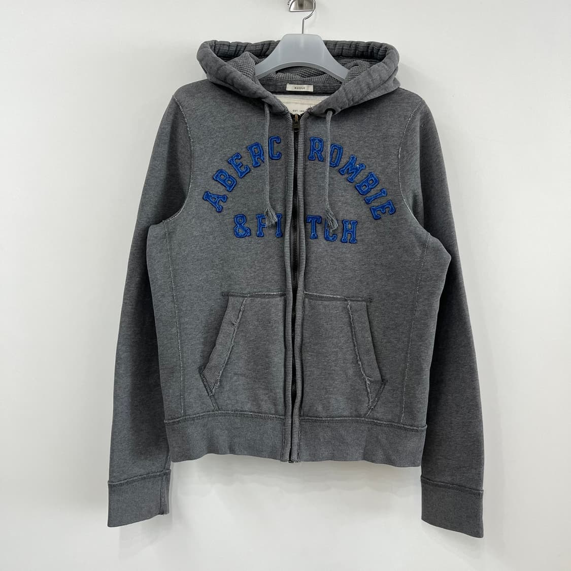 아베크롬비 자수로고 그레이 후드집업 105 상품이미지2