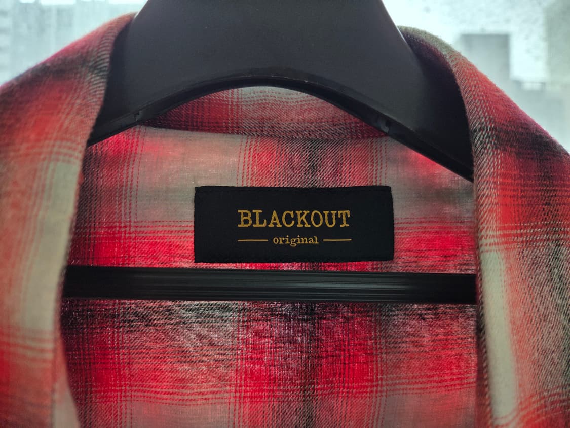 블랙아웃 체크셔츠 레드 [L] 상품이미지3