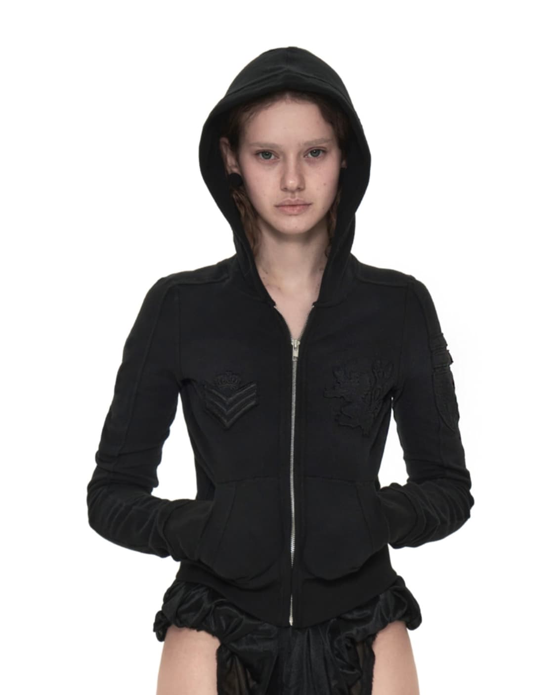 (새제품) 604서비스 ARMY PATCHED HOODIE ZIP(S) 상품이미지1