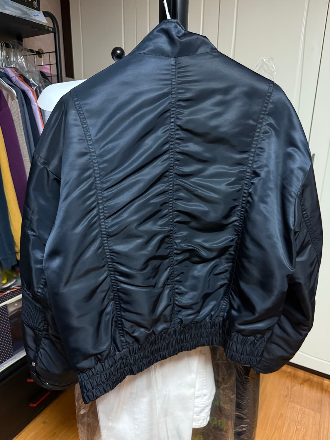 엘무드 - 스즈키 퀼티드 모터사이클 자켓 (블랙/46) 상품이미지2