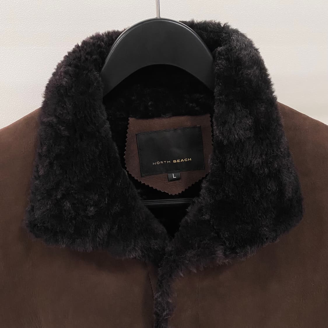 노스비치 양가죽 양털 무스탕 코트 자켓 상품이미지3