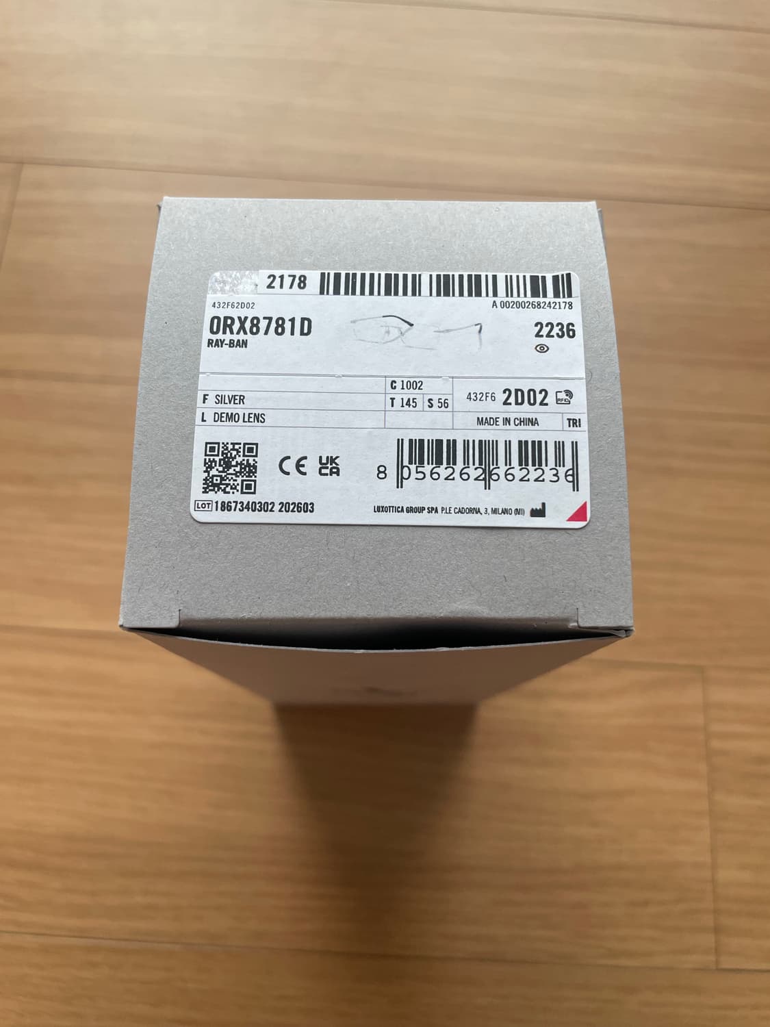 레이벤 RX8781D 레이밴 무테 안경테 블루라이트 차단 가벼운 티타늄  상품이미지4