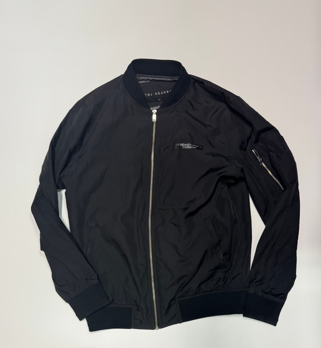 TBJ NEARBY 블랙 블루종 봄버 자켓 L 상품이미지1
