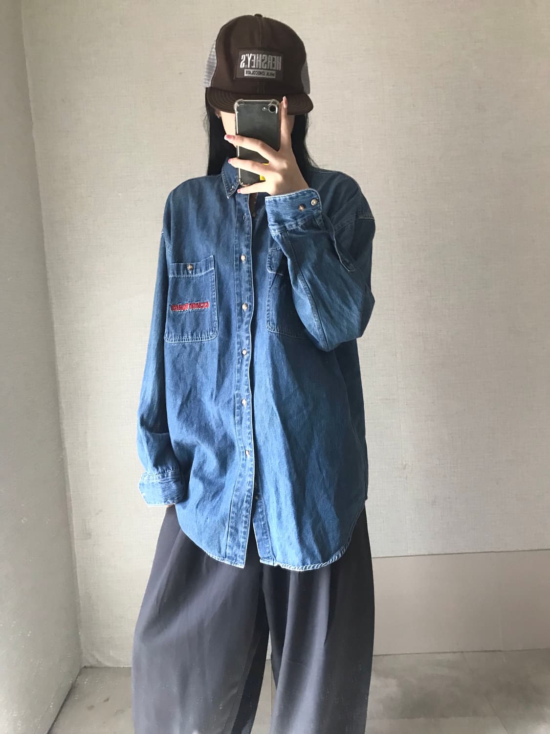 루니툰즈 자수 데님셔츠 상품이미지4