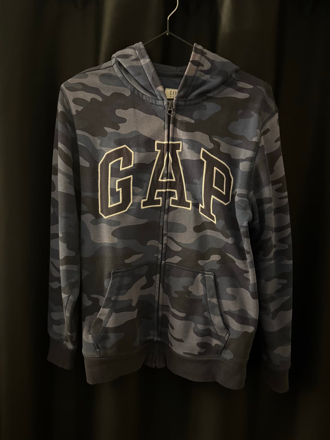 Gap 빈티지 카모 후드집업 블루 상품이미지1
