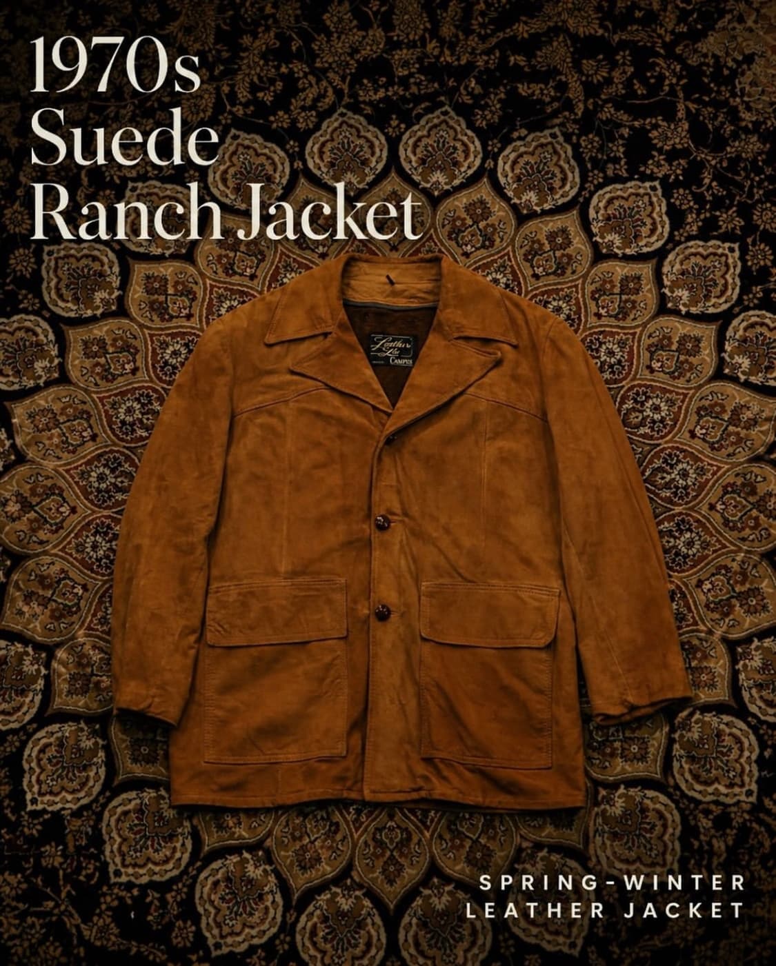 1970년대 스웨이드 랜치 자켓 Leathers Ltd. by Cam 상품이미지1