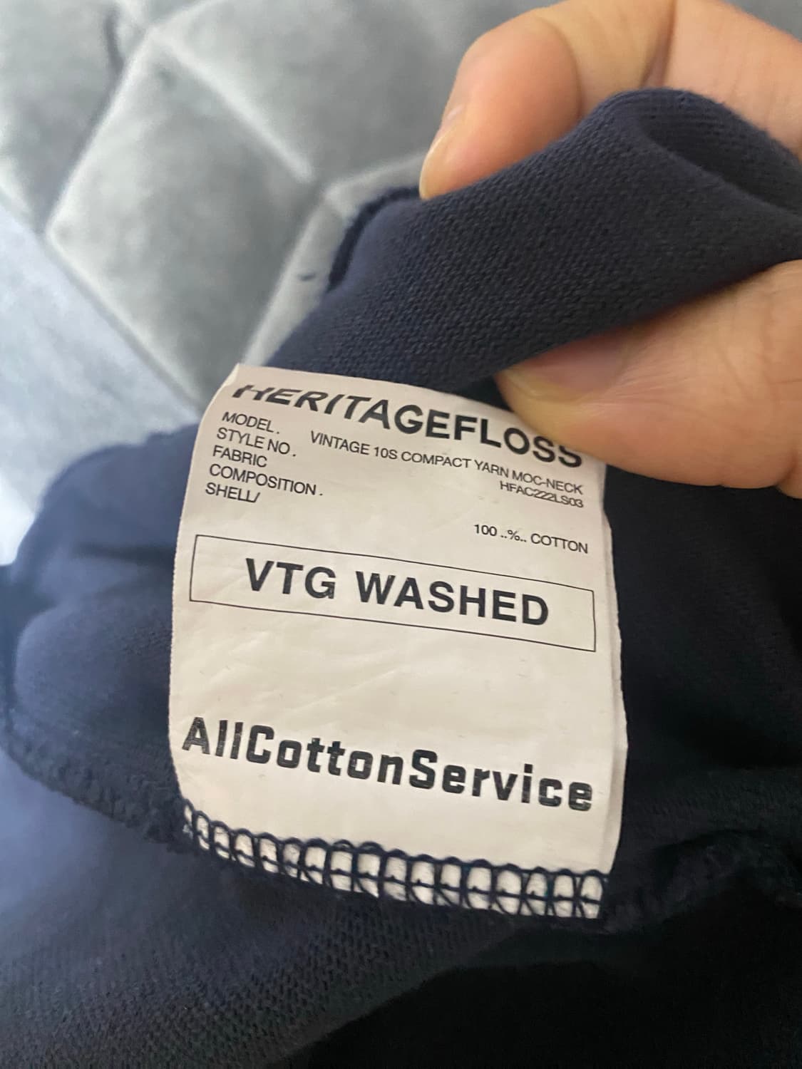 헤리티지플로스 더티 워싱 데미지 롱슬리브 xl 상품이미지4