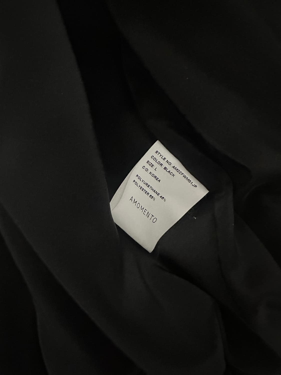 아모멘토 22fw 레더 블루종 블랙 상품이미지6