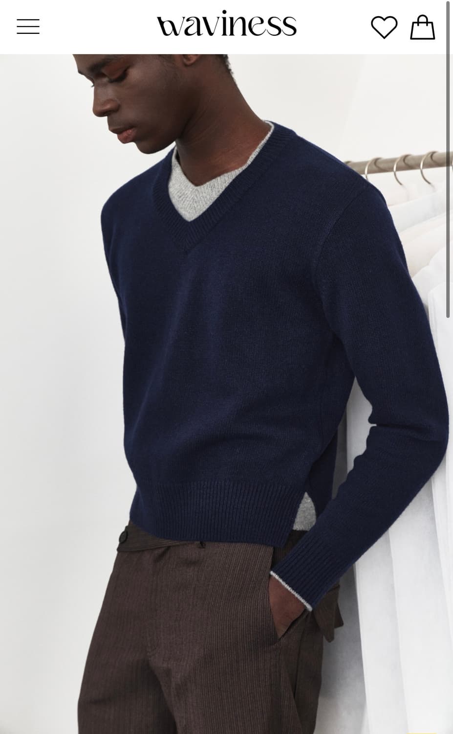 웨이비니스 Double Layed V-Neck knit 상품이미지1