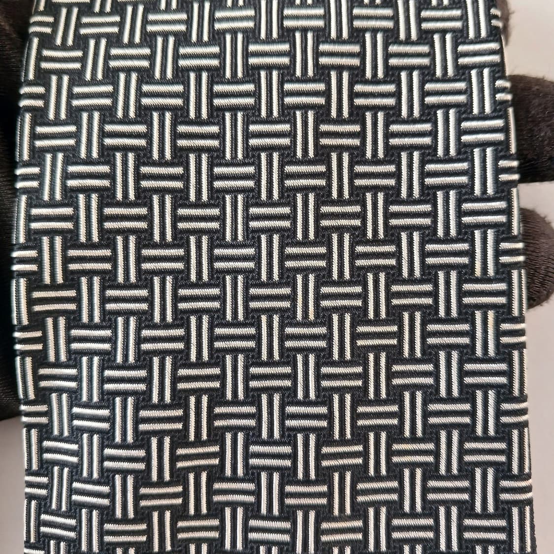 폴로랄프로렌 실크 블랙 기하 패턴 넥타이 9.2cm A+등급 A19601 상품이미지8