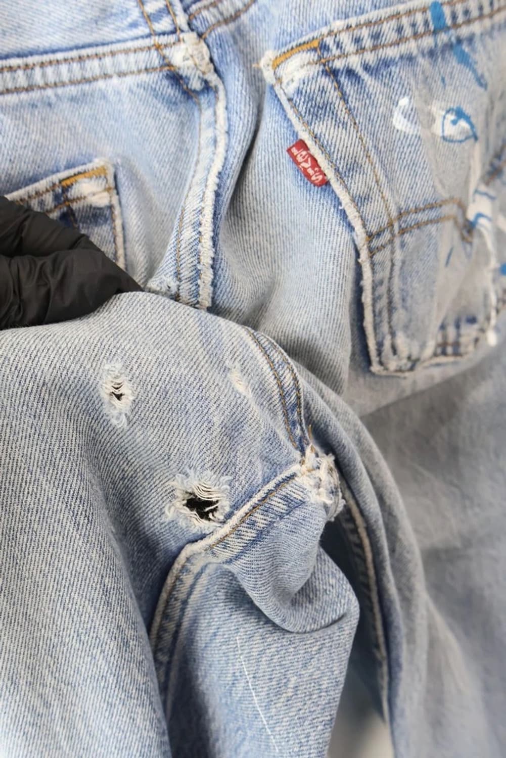 90's Levi's 501 USA Paint Jeans 상품이미지7