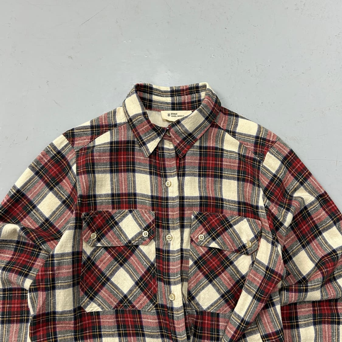 이자벨마랑 링클 체크 플란넬 셔츠  상품이미지4