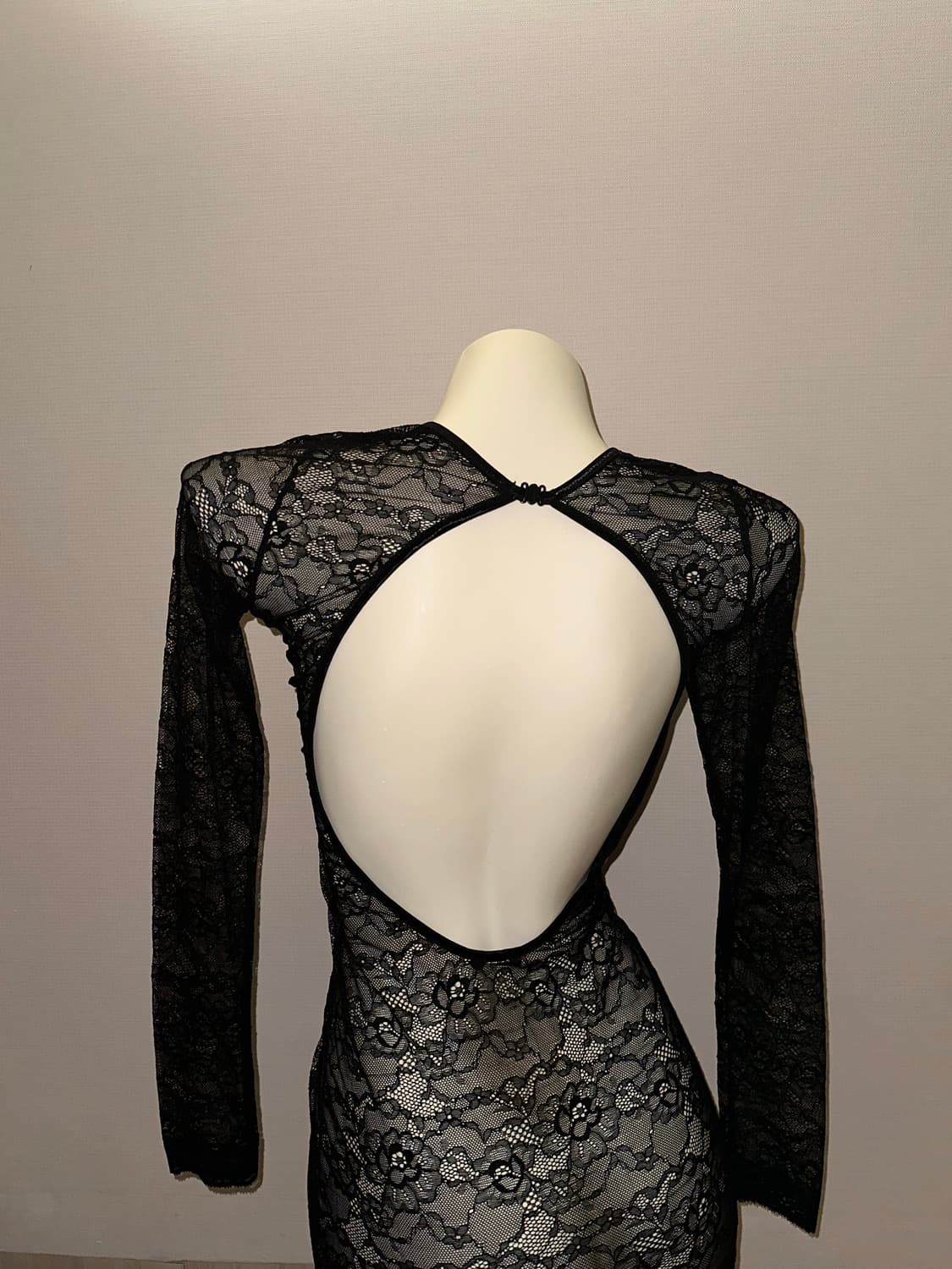 고스 빈티지 레이스 시스루 미니 롱슬리브  원피스 상품이미지6