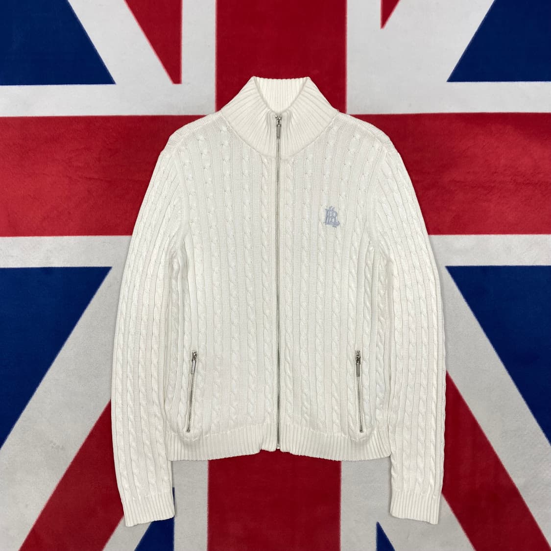 랄프로렌 RL로고 니트집업 여성 M  상품이미지1