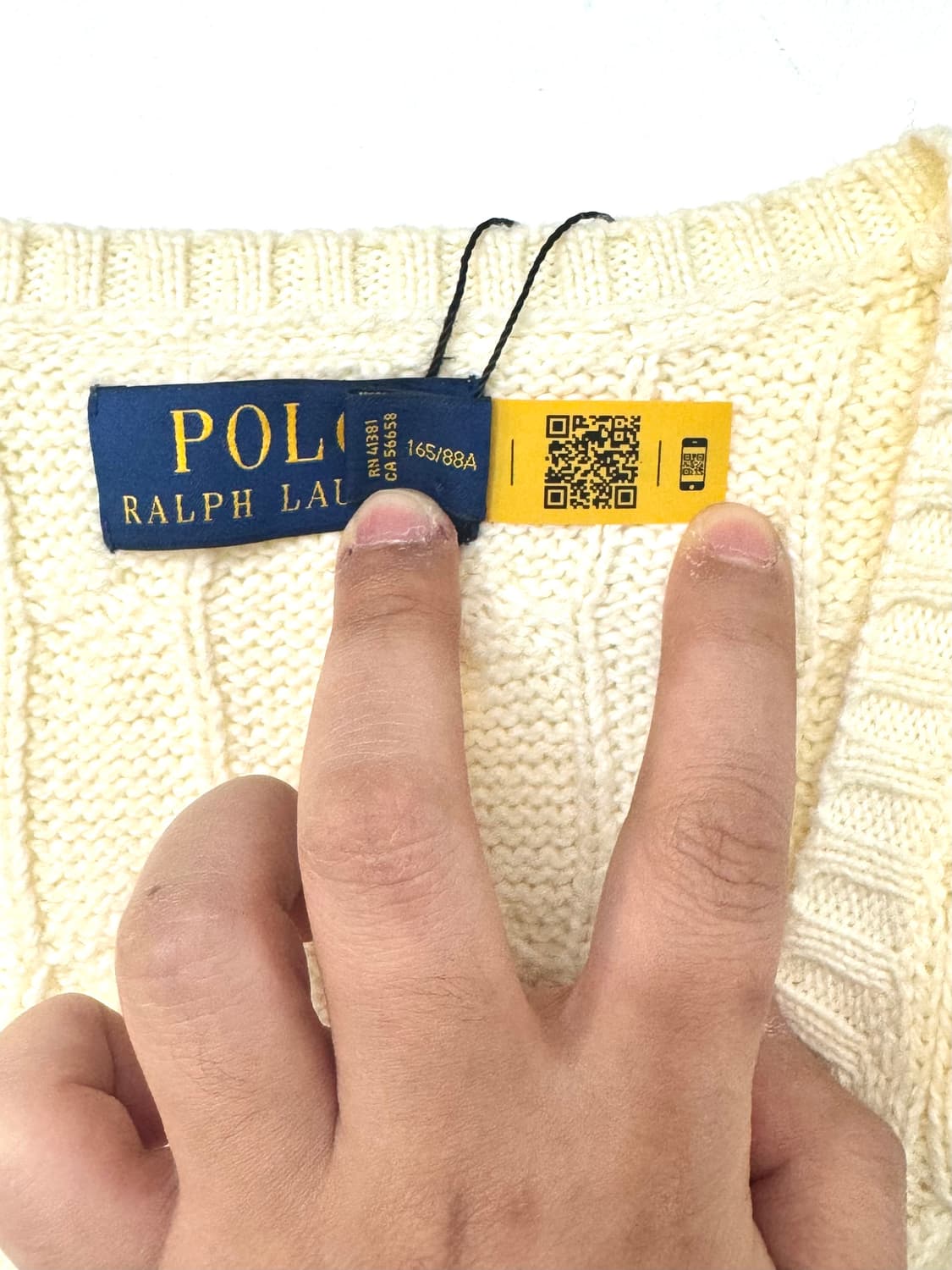 Polo 폴로 랄프로렌 아이보리 케이블 니트 베스트 상품이미지6