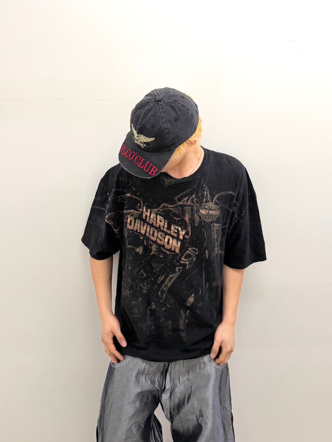 할리데이비슨 바이커 프린팅 반팔 상품이미지2
