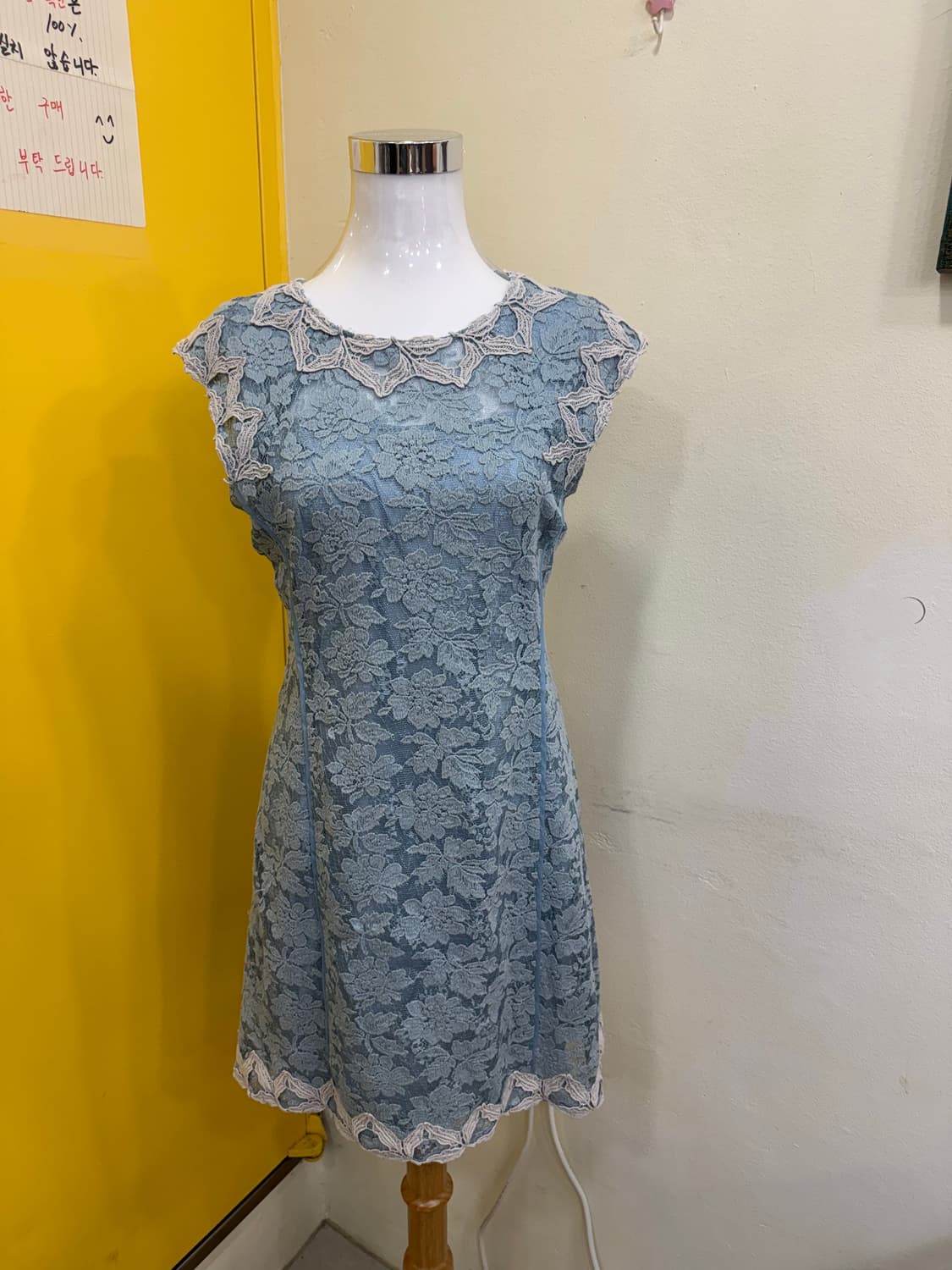 vtg 블루 레이스 원피스  상품이미지2