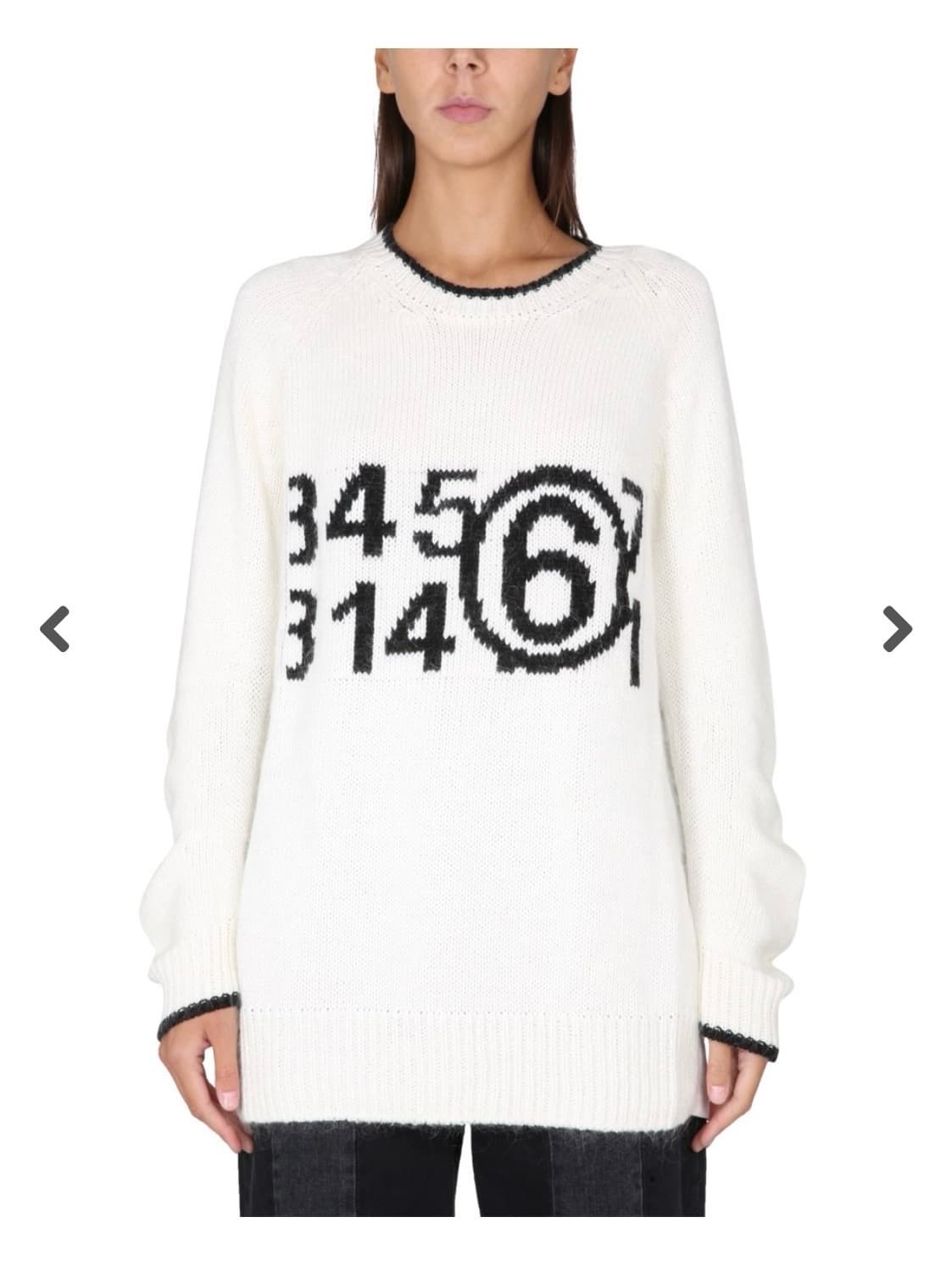 MM6 로고 니트 아이보리 M 무료배송 상품이미지3