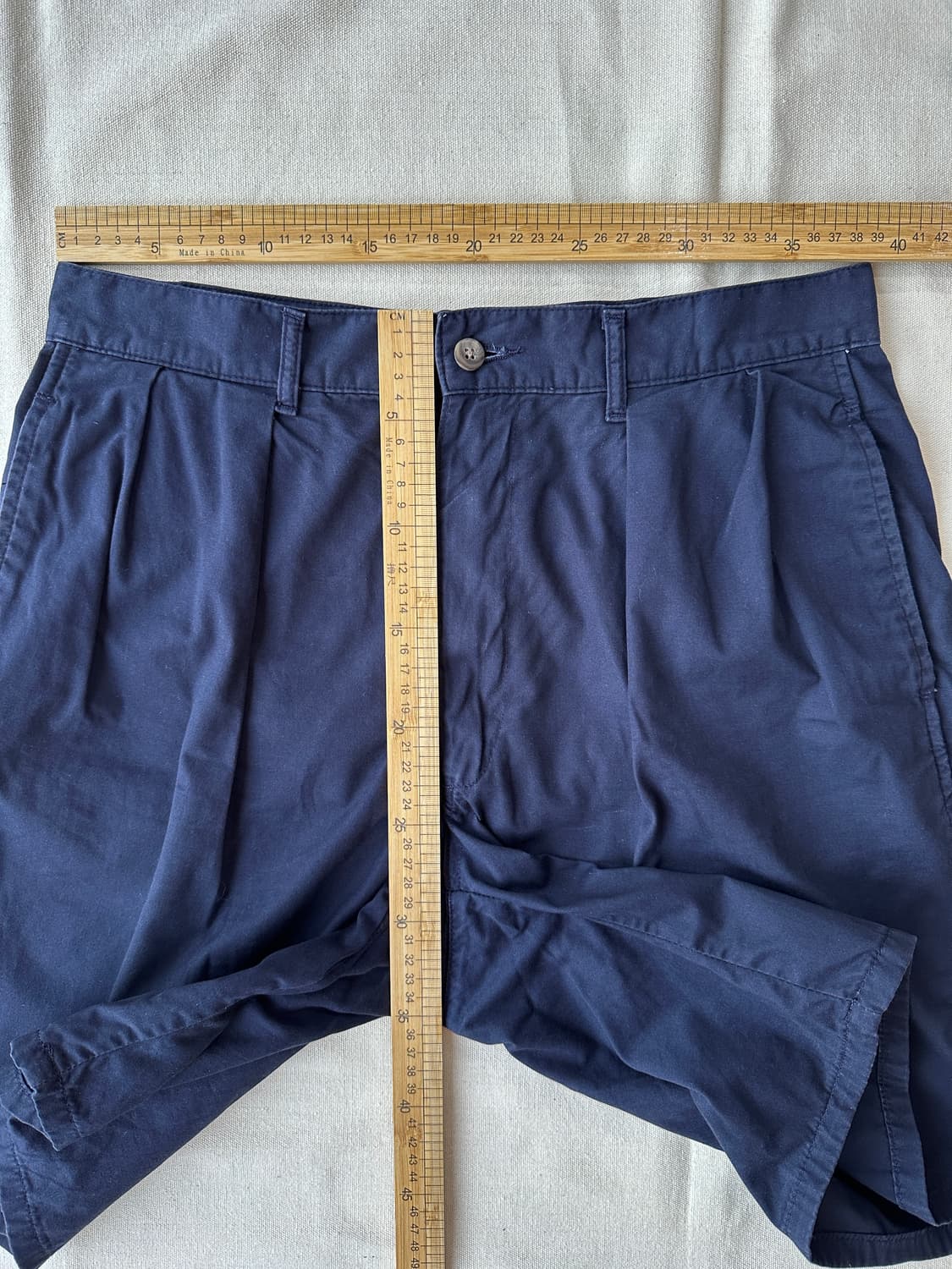 폴로 랄프로렌 더블 플리츠 치노 쇼츠 네이비 31 made in USA 상품이미지8