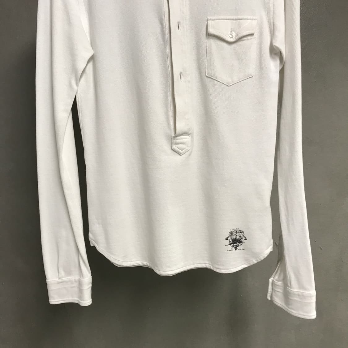 폴로 랄프로렌 포켓 PK 긴팔 카라티 화이트 S 상품이미지3