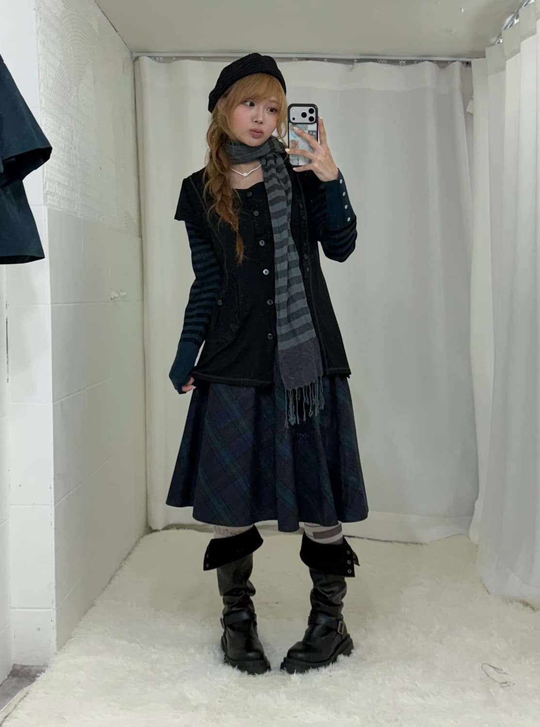 청록 하구미 니혼진 더블버튼 트렌치 코트 코디세트 상품이미지2