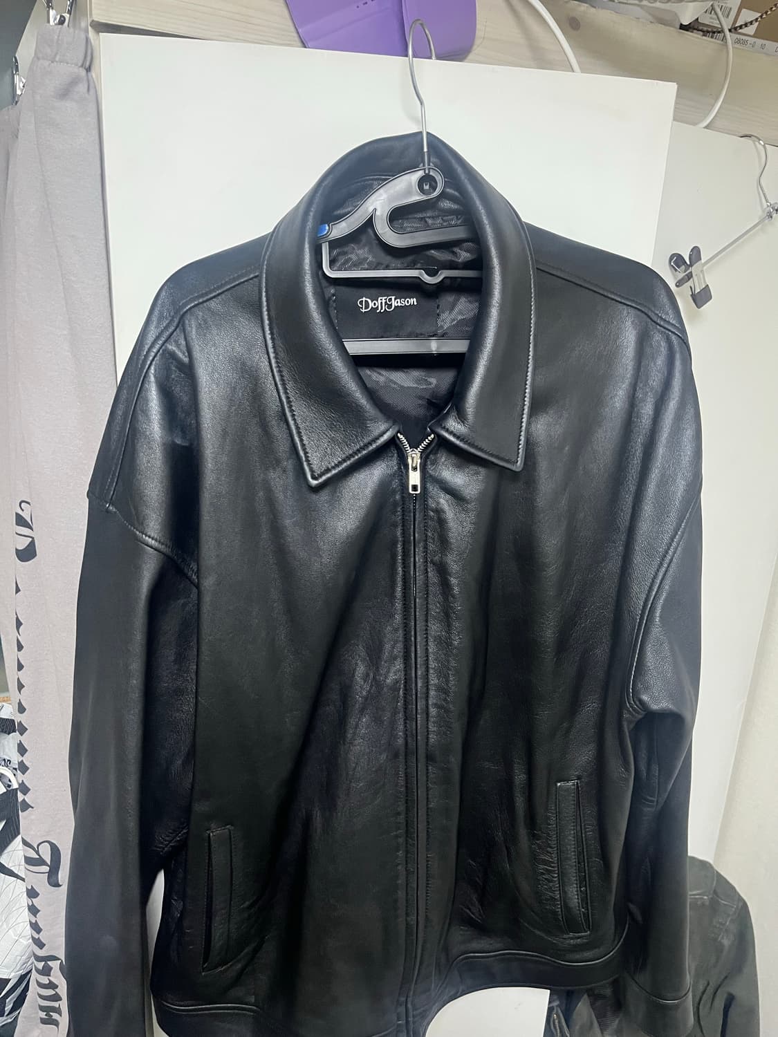도프제이슨 오버핏 가죽 자켓 XL 상품이미지1