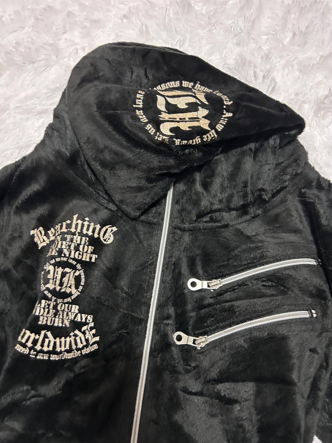 punk y2k two zipper hood zip-up 상품이미지4