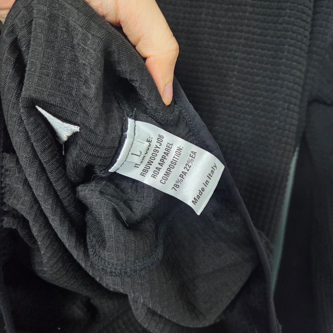 ROA 그리드 후드티 블랙 L 상품이미지4