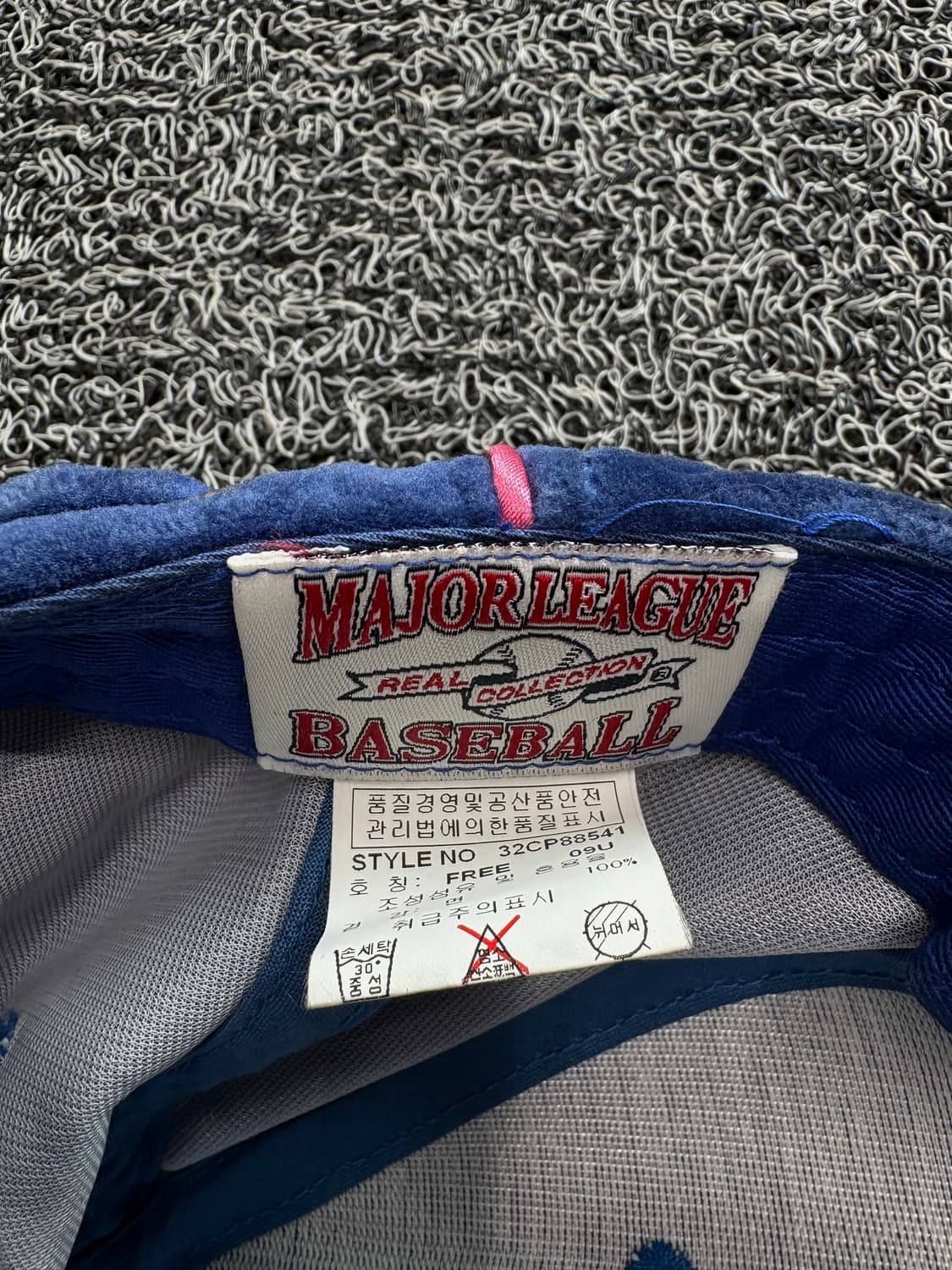00s MLB 올드스쿨 뉴욕 메츠 벨벳 베이스볼 캡 3480 상품이미지7