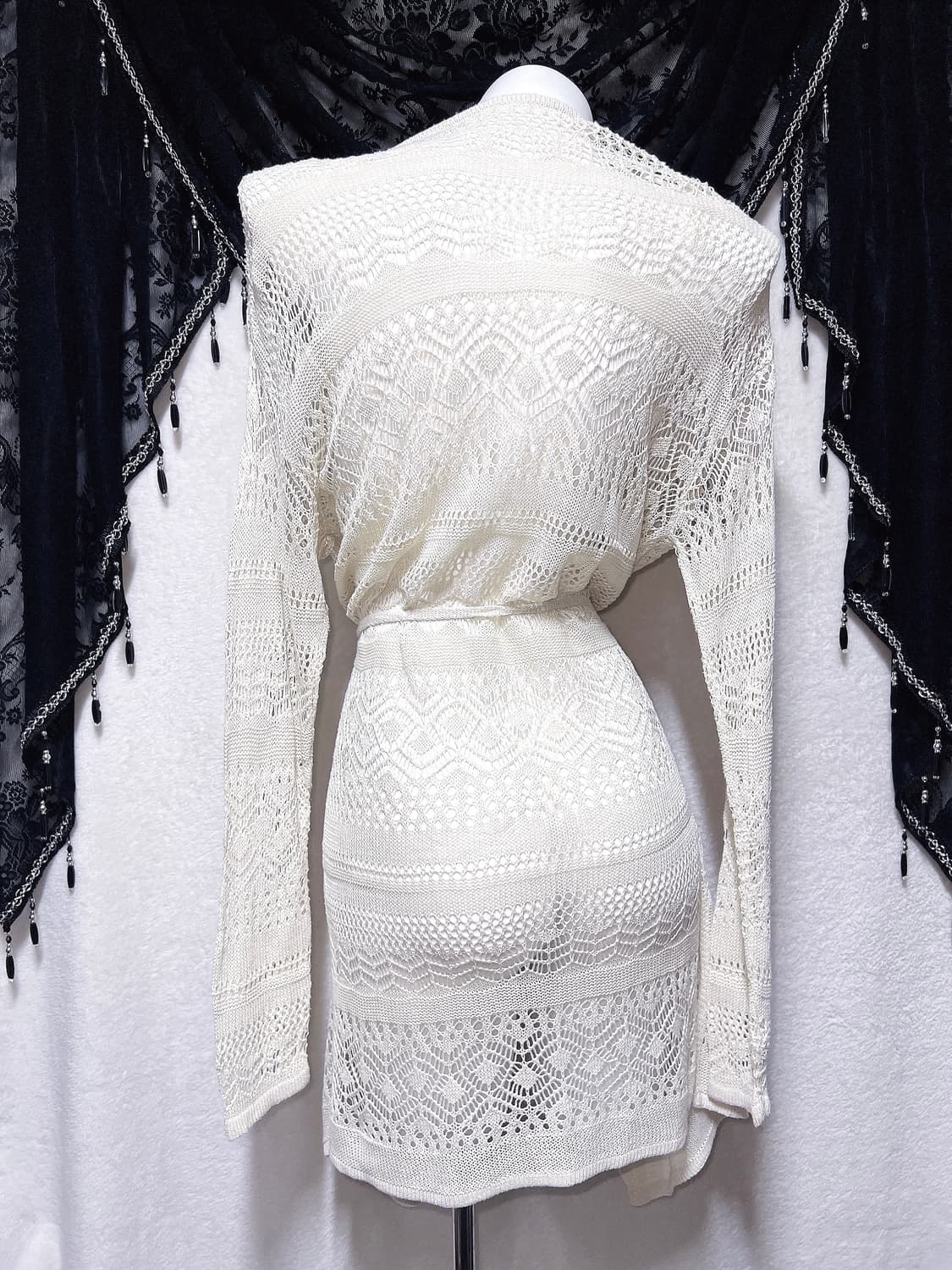 세실맥비 페어리그런지 오리엔탈 레이스 뜨개 롱가디건 로브 핀터 모리 하치 상품이미지6