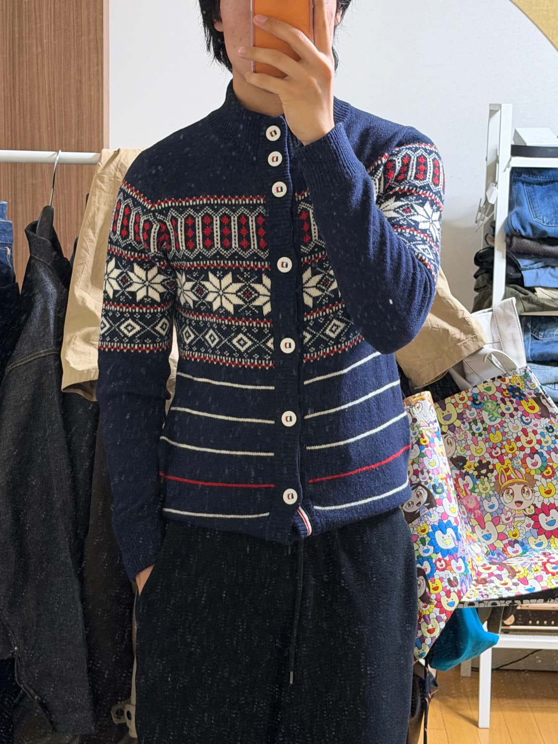 Beams Heart 빔즈하트 노르딕 니트 가디건 상품이미지3