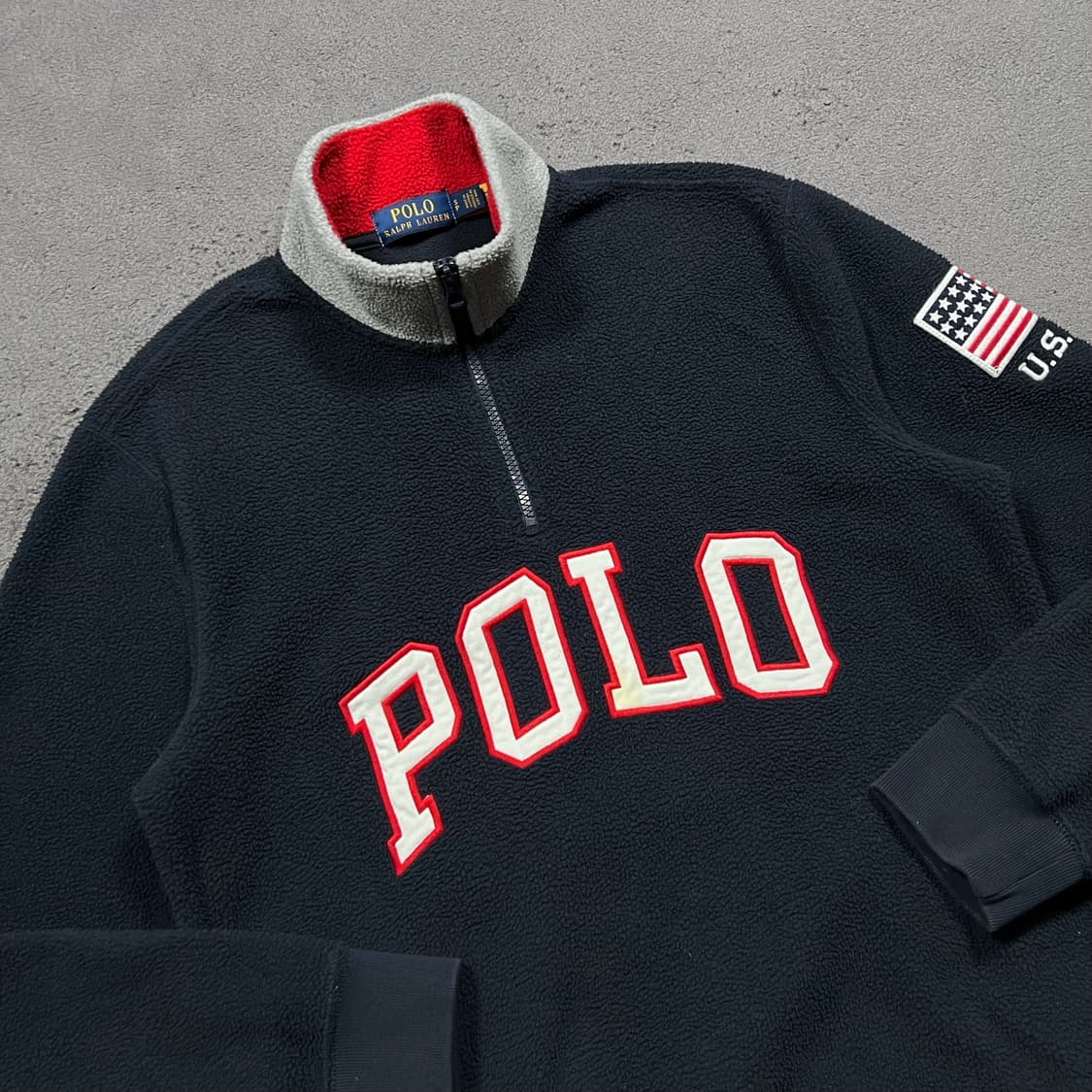 폴로 신형 성조기 하프집업 플리스 상품이미지1