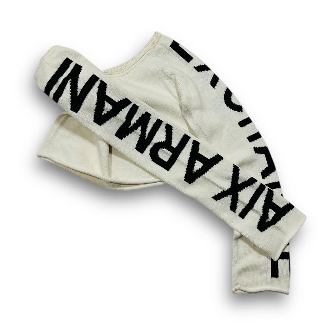 아르마니 익스체인지 로고 사이드 포인트 y2k 크롭 니트 상품이미지4