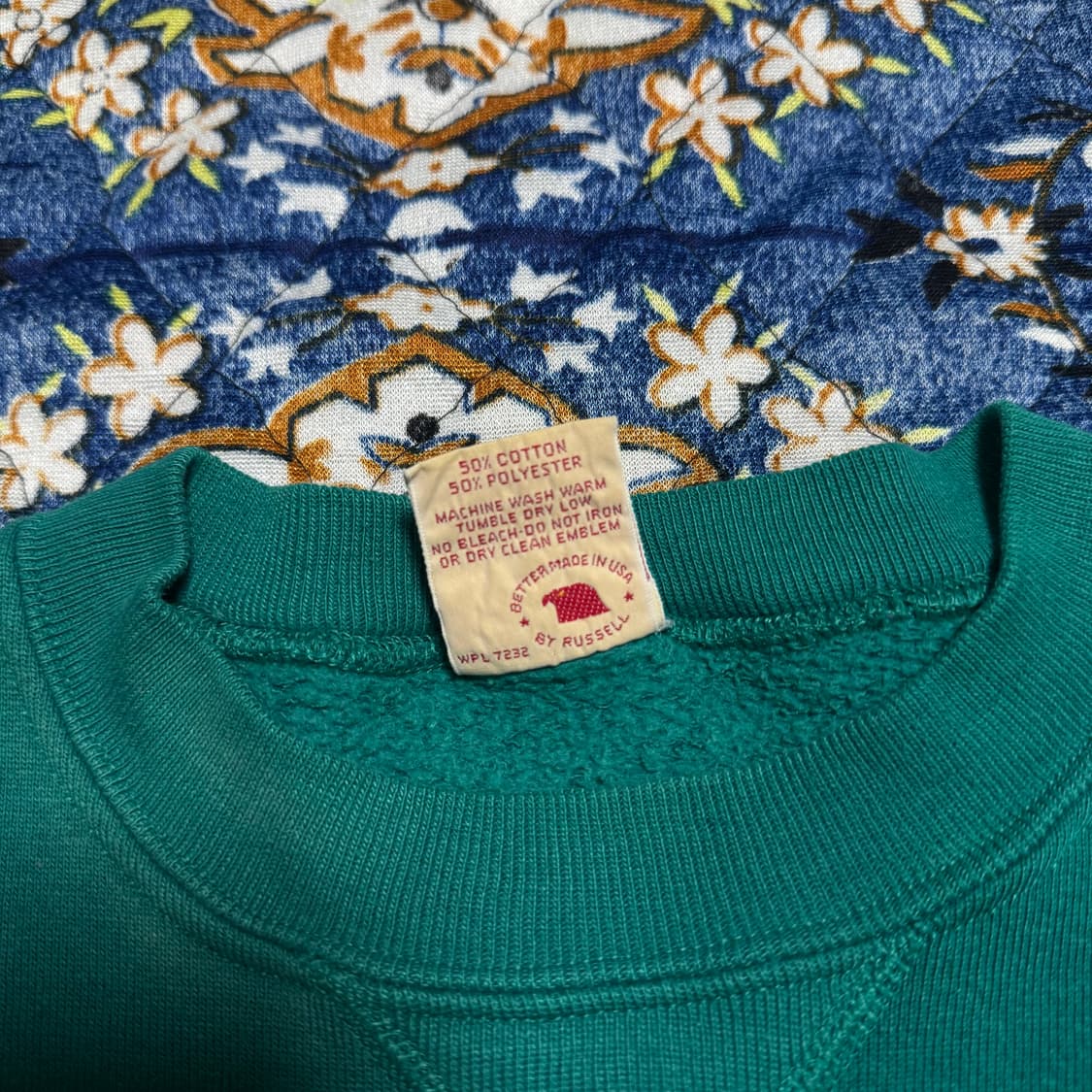 빈티지 70s USA 러셀 에메랄드 스웻셔츠 상품이미지4