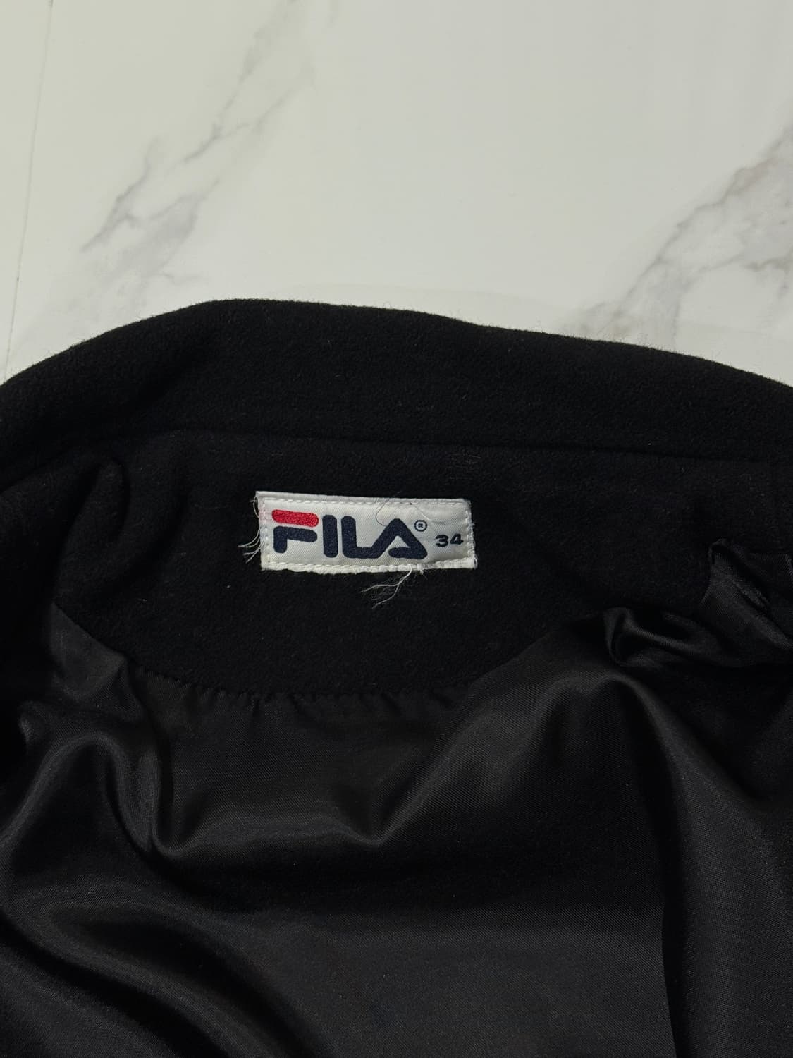 휠라 빈티지 올드스쿨 빅로고 울 자켓 상품이미지8