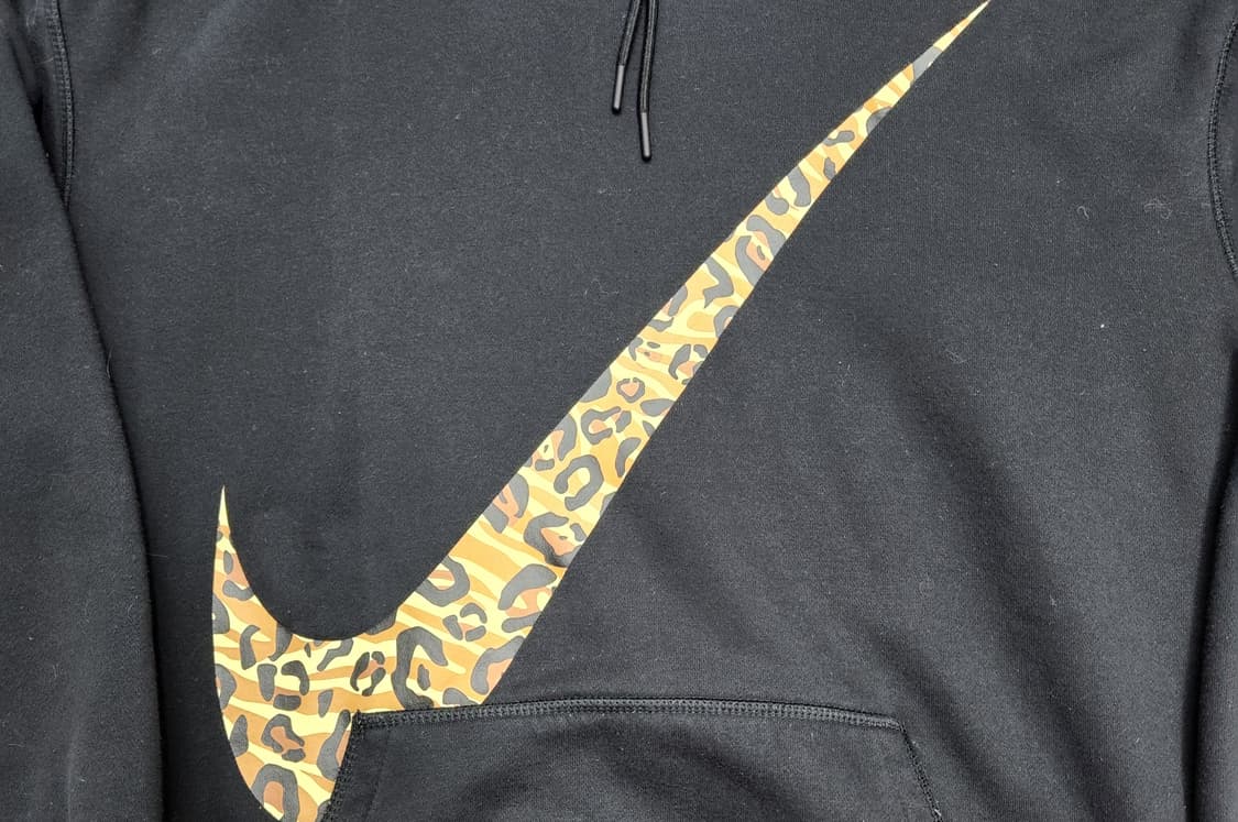 나이키 블랙 레오파드 애니멀 빅 스우시 후드티 M (77까지가능) 상품이미지4