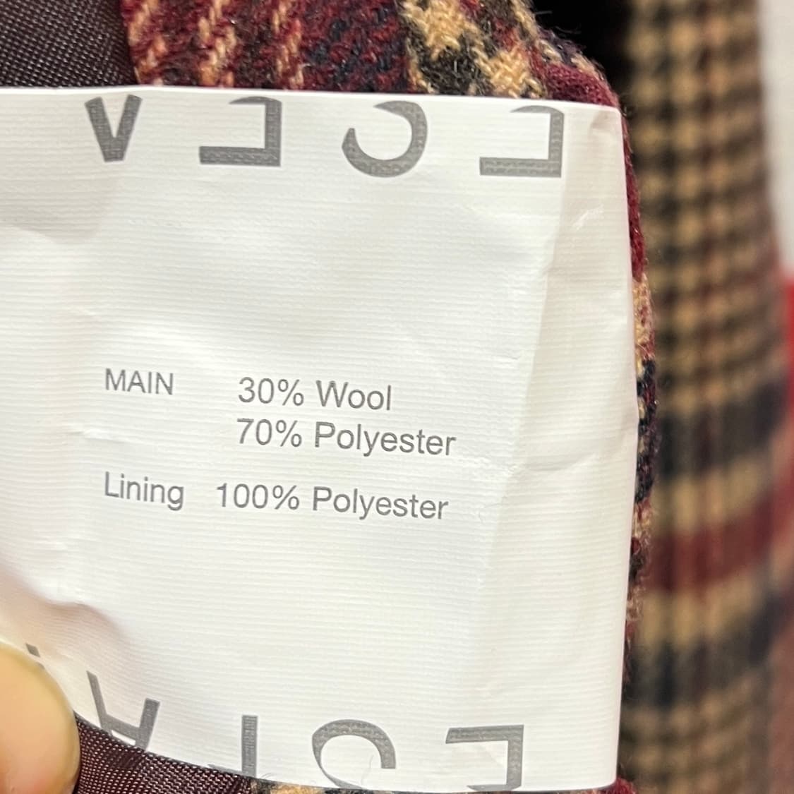 ESFAI 체크 롱 코트 상품이미지4