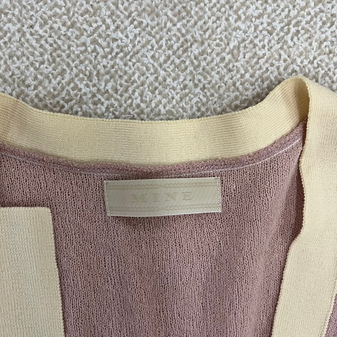 [F] 한섬 마인 여성 핑크 니트 가디건 0119M1 상품이미지2